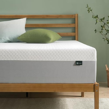 Zinus 12 Inch Green Tea Essential Memory Foam Mattress [New Version], Queen, Fiberglass Free, Medium Feel, Breathable Airflow Memory Foam, Certified Safe Foams & Fabric, Mattress in A Box