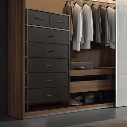 Tall Dresser for Bedroom, Vertical Storage Organizer Tower with 7 Drawers, view 5