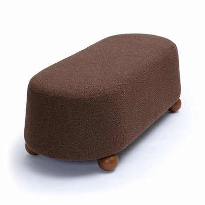 Tov Furniture Jaine Brown Boucle Large Ottoman