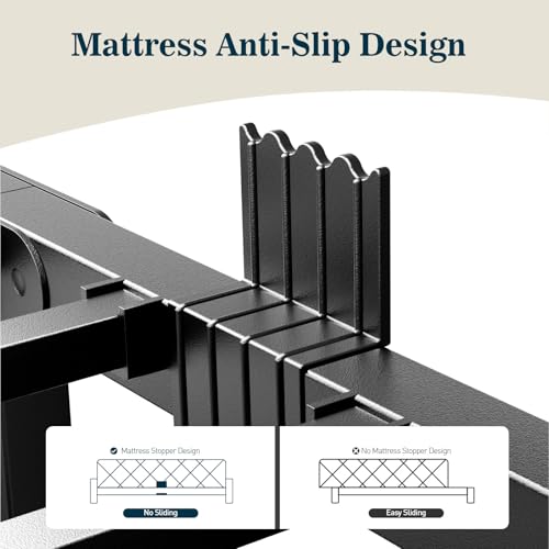 Full Size Bed Frame,14 Inch 3500LBS Heavy Duty Metal Platform NoSqueaking, view 7