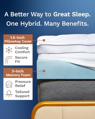4 Inch Pillow Top Memory Foam Mattress Topper Twin XL, view 3
