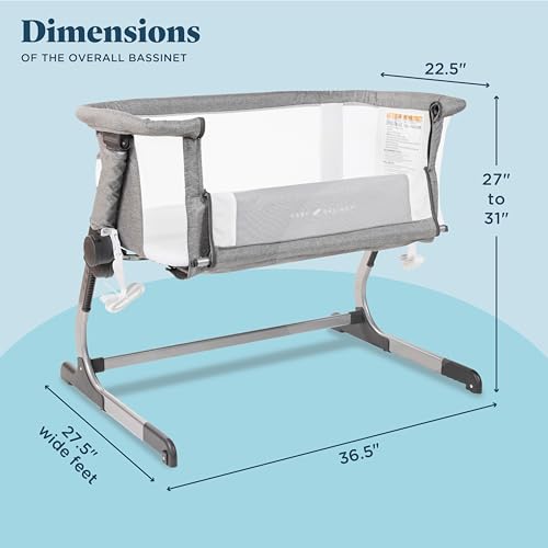 Beside Me Dreamer Bassinet, Bedside Sleeper, 7-Position Height Adjustment, view 5