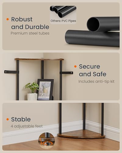 3-Tier Corner Shelf, Toolless Assembly, view 8