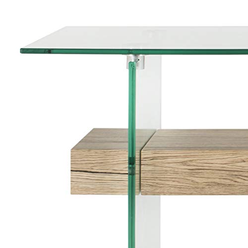 Safavieh Home Kayley Natural and Glass Console Table