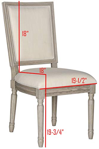 SAFAVIEH Home Collection Buchanan French Brasserie Linen Side Chair