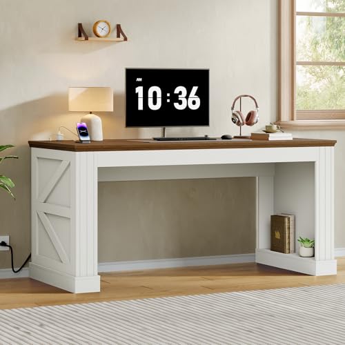 63'' Farmhouse Executive Desk, view 4