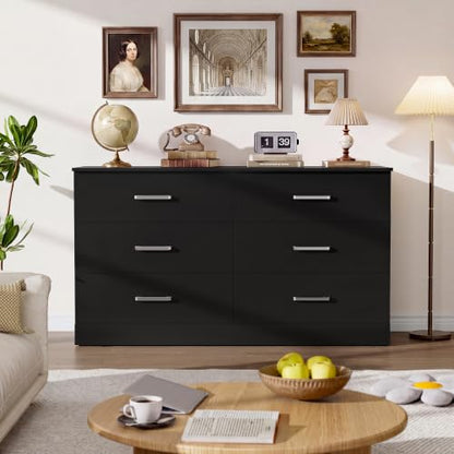 6 Dressers for Bedroom, Chest of Drawers, Dark Black, view 4