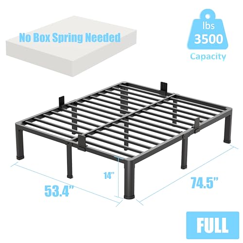 Full Size Bed Frame with Round Corner Edge Legs, view 4
