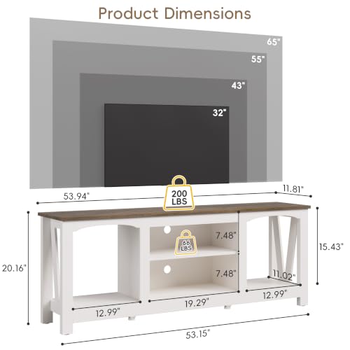 TV Stand for 65 Inch TV, Farmhouse Entertainment Center, view 3