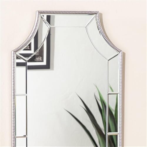 Leaston Decorative Wall Mirror - Transitional Design, Chrome Finish - Fully Assembled - Ideal for Bathroom, Entryway (WS1141517)