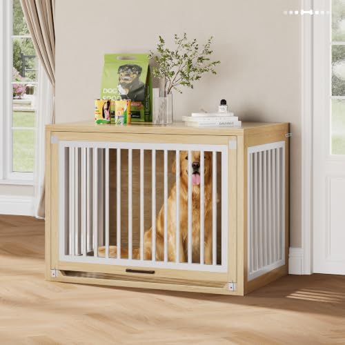 Dog Crate Furniture, 42'' Wooden Dog Kennel for Large Dogs up to 80 lb, view 7