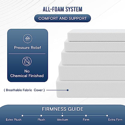 | 12 Inch King Mattress | Medium Firm | Gel Memory Foam | White, view 8