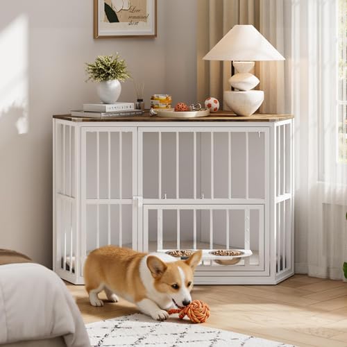 42.5" Corner Dog Crate Furniture End Table, view 4