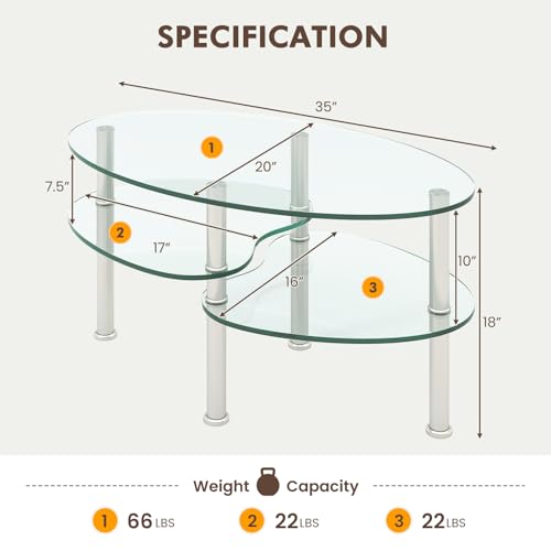 Glass Coffee Table, view 4