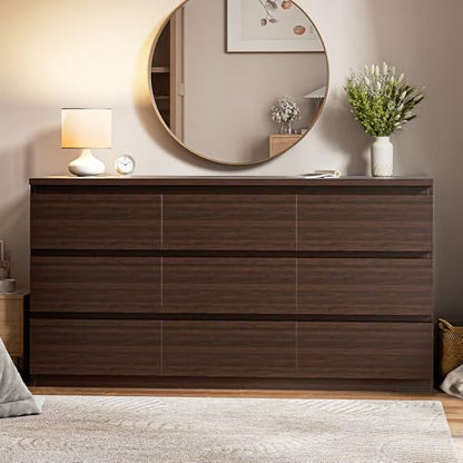 Modern 9 Drawer Dresser for Bedroom, Simply Chest of Drawers, view 4