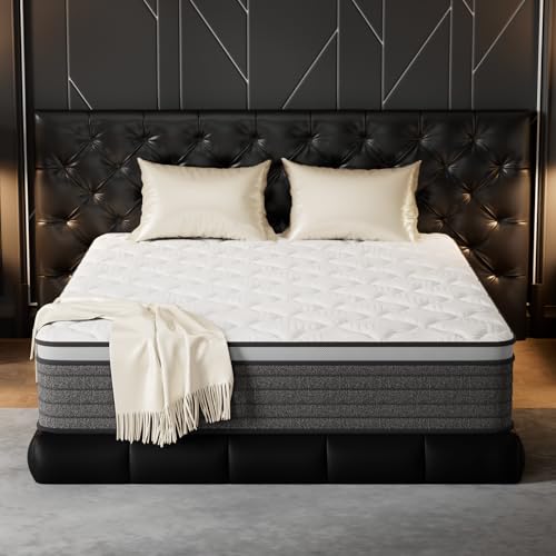 Queen Mattress 14 Inch Hybrid Queen Size-Gel Memory Foam Mattress in a Box, view 4