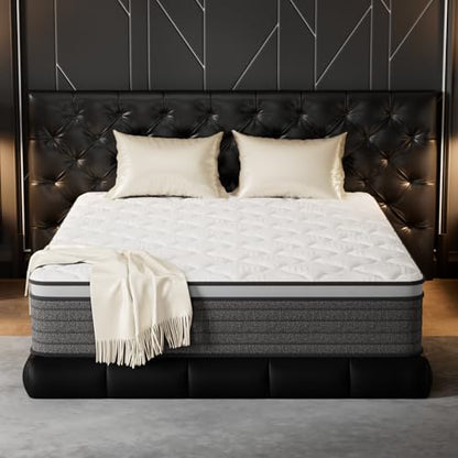 Queen Mattress 14 Inch Hybrid Queen Size-Gel Memory Foam Mattress in a Box, view 4
