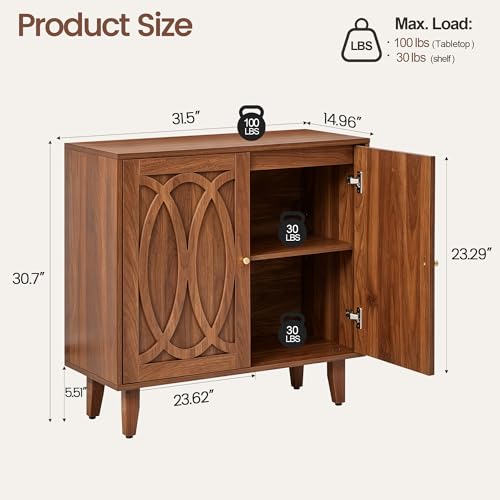 94.5” Mid Century Modern Sideboard Buffet Cabinet with Storage, view 3