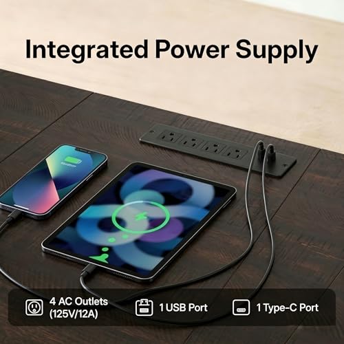 96.5" 2 Person Desk with Power Outlet & USB Ports, Double Computer Desk with Drawers & Storage Shelves, Modern Fluted Gaming Desk for Home Office, Black