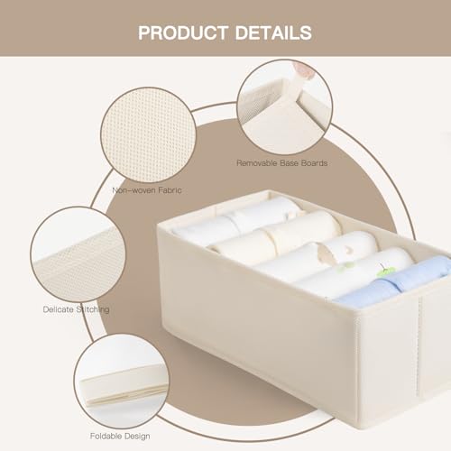 Drawer Organizer Clothes, 10 Pack Dresser Organizer for Baby Clothes, Underwear, view 6