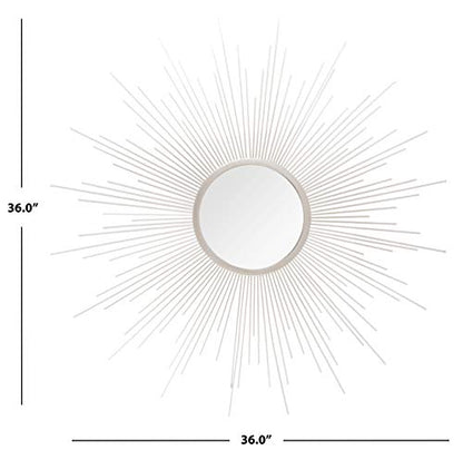 SAFAVIEH Home Madilyn Champagne Sunburst 36-inch Decorative Accent Mirror