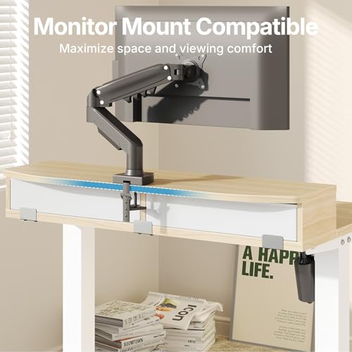 32" X 21" Electric Standing Desk with 2 Drawers, C-Clamp Mount Compatible, view 5