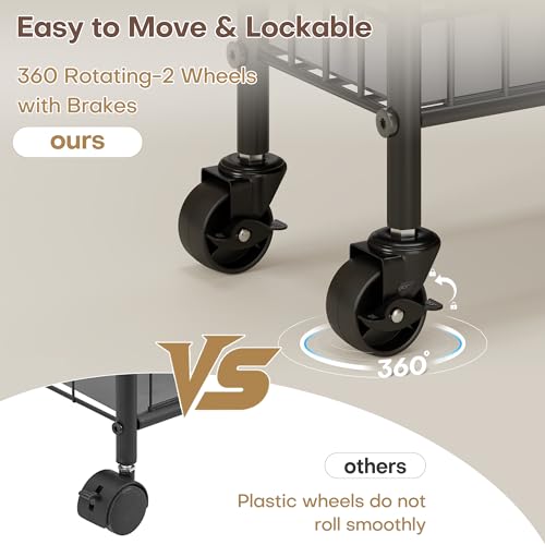 Slim Rolling Storage Cart with Wheels, view 6