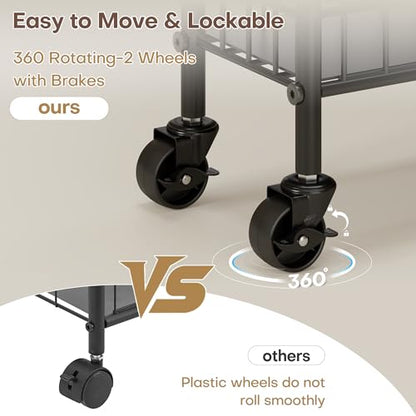 Slim Rolling Storage Cart with Wheels, view 6