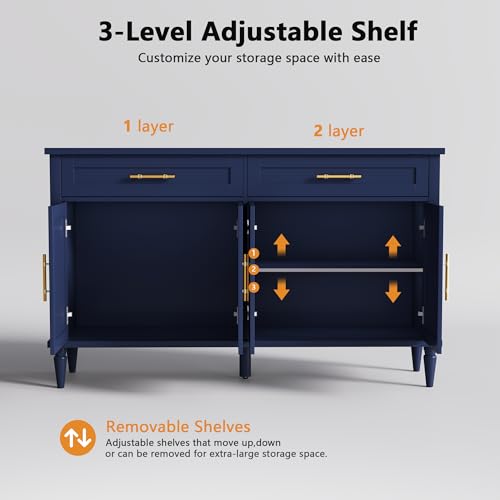 58 Inch Sideboard Buffet Cabinet with Storage, view 6