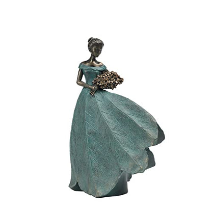 Fairy Statue Collection Home Decoration - Leaf Angel Girls Resin Modern Table Decor for Living Room Office Sculpture Decor for Women Indoor Rustic Figurines Gift 5 x 3 x 7.5 Inch