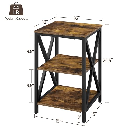 Yaheetech Industrial End Tables Set of 2, view 4