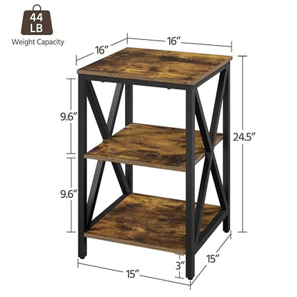 Yaheetech Industrial End Tables Set of 2, view 4