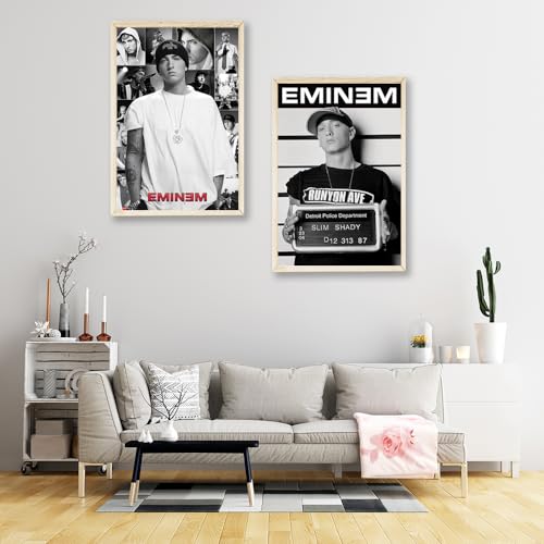 Music Poster Home Decor Rapper Em*nems Posters Canvas Music Wall Art Hanging Picture Print Dorm Room Bedroom Decorative Collection Gift (8x12in Unframed)