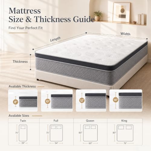 Cool Hybrid Mattress, Gel Memory Foam & Independent Pocket Springs, view 7
