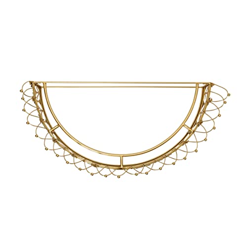 Creative Co-Op Decorative Metal Curtain or Canopy Crown, Gold Finish, view 5