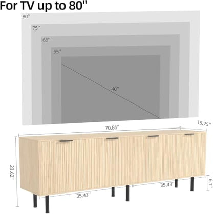 TV Stand for TVs up to 80 Inch, TV Stands for Living Room & Bedroom, view 3