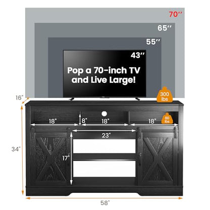 Farmhouse TV Stand for 65+ Inch TV, view 3