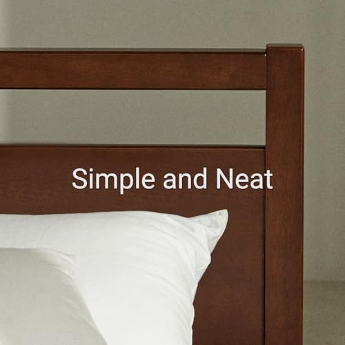 Signature Wood Platform Bed Frame with Headboard, Essential, Noise Free, view 6