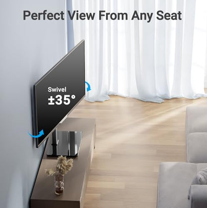Universal Swivel TV Stand for 37-80 inch TVs, Holds up to 99lbs, view 3