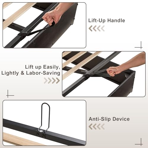 King Size Lift Up Storage Bed Frame with Charging Station, view 5
