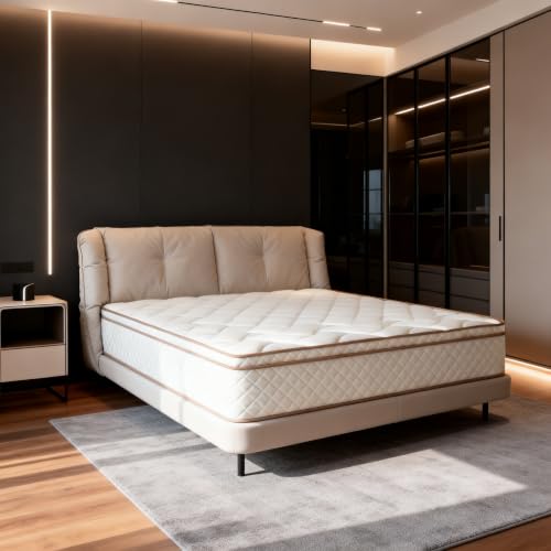 Queen Size Mattress, 10 Inch Hybrid Pocket Spring Mattress in a Box, view 7