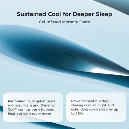 CoolNest Hybrid King Size Mattress 14 Inch, Cooling Pillow Top, view 7