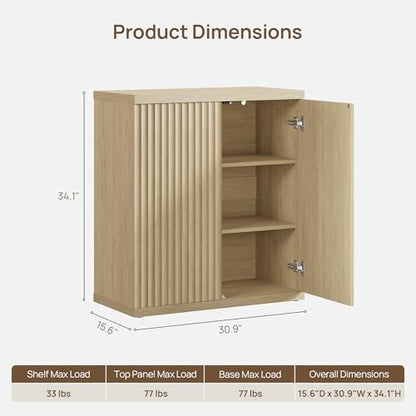 Buffet Cabinet with Storage Sideboard Cabinet with Doors & Shelves, view 4