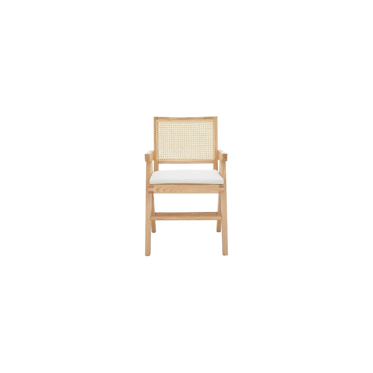 SAFAVIEH Couture Collection Colette Tropical Coastal Natural Solid Wood Rattan Armchair