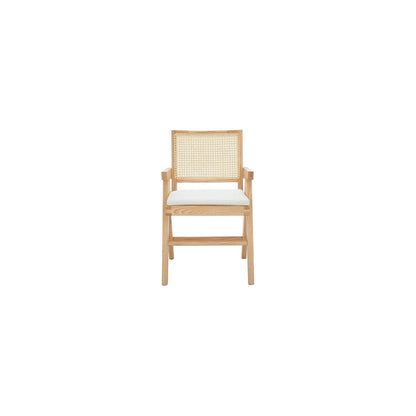 SAFAVIEH Couture Collection Colette Tropical Coastal Natural Solid Wood Rattan Armchair