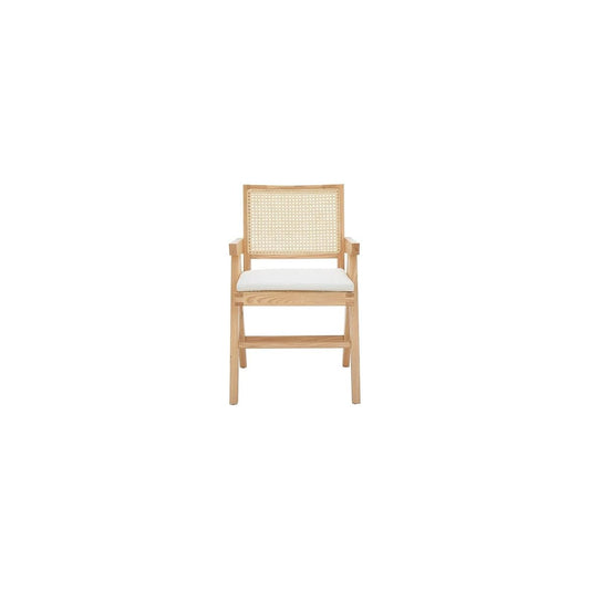 SAFAVIEH Couture Collection Colette Tropical Coastal Natural Solid Wood Rattan Armchair