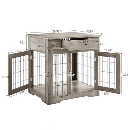 Okak Furniture Style Dog KennelGrey, view 3