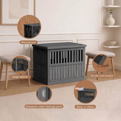 Dog Crate Furniture, Black, 29.65 * 21.34 * 25.28, view 7