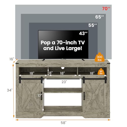 Farmhouse TV Stand for 65+ Inch TV, view 3
