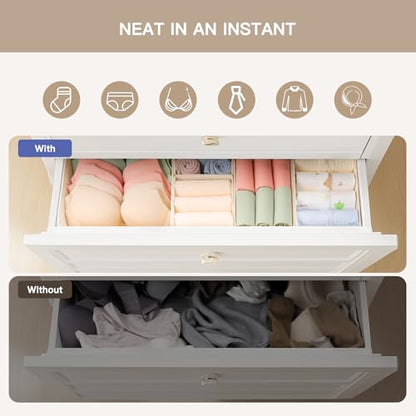 Drawer Organizer Clothes, 10 Pack Dresser Organizer for Baby Clothes, Underwear, view 5